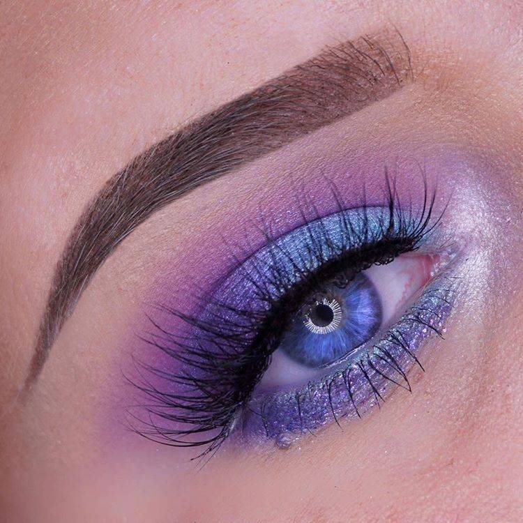 Макияж под фиолетовое платье 19 фото вечерний make-up на выпускной для брюнетки под сиреневый наряд