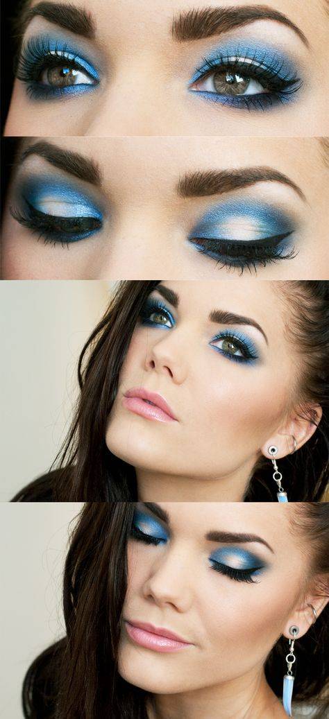 Лучшие варианты макияжа глаз под синее платье - как нанести вечерний макияж под синий наряд | сортовед