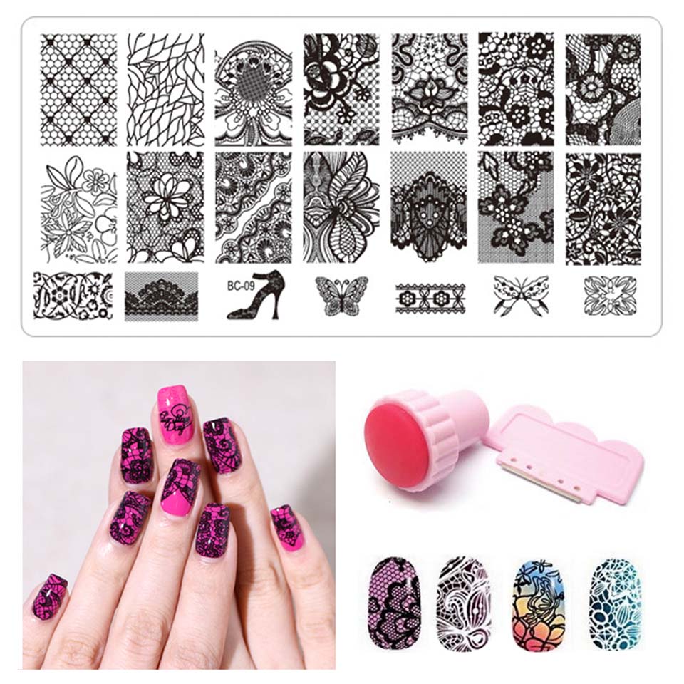 Стемпинг маникюр, штампуем красивый дизайн на ногтях