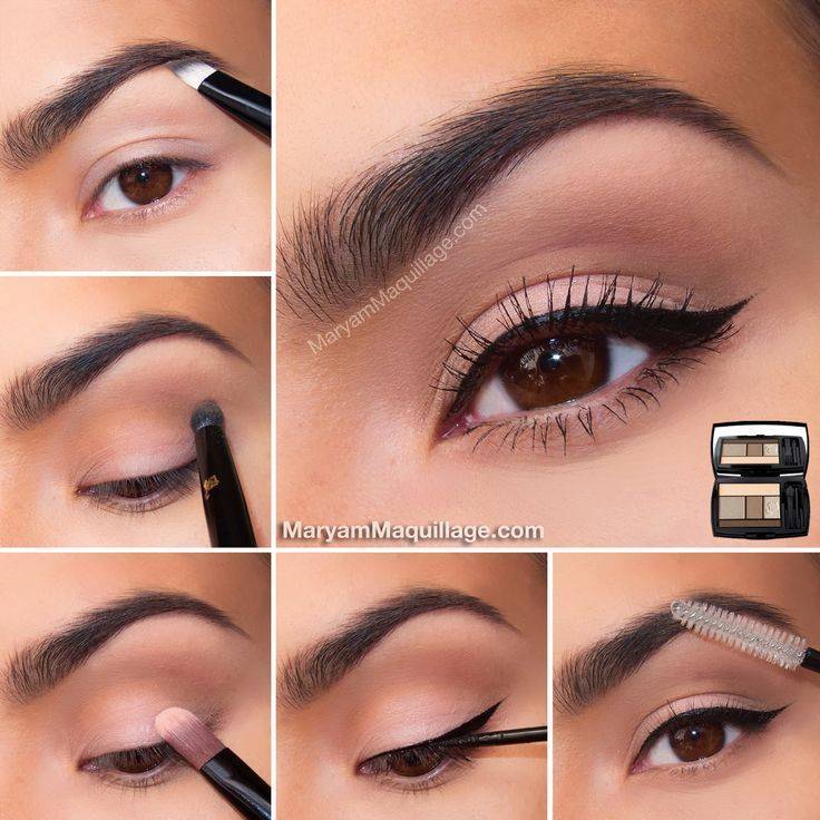 Как сделать макияж для карих глаз на каждый день - пошаговые мастер-классы с фото