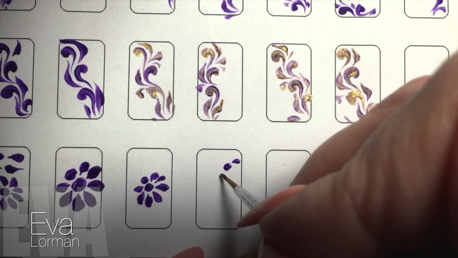 Трафаретная роспись ногтей